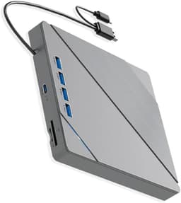 Externe Schijf - Lezer Brander - Data Archiveren - USB 3.0 Snelheid - 7-in-1 - Zilver — thumbnail 3