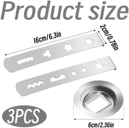 Dailygoody - VCSJW 2-delige Spuitmond Set voor Keukenmachine - RVS Pastry Accessoires met 8 Mallen — thumbnail 5
