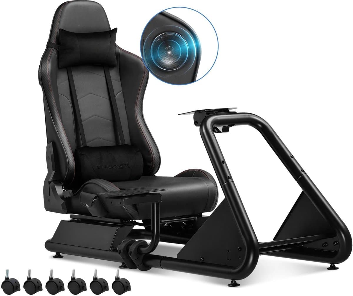 Norvia Professionele Race Simulator - Gaming Cockpit - Playseat - Racing Seat - Verstelbaar - Geschikt Voor Verschillende Merken — afbeelding 1