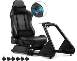 Norvia Professionele Race Simulator - Gaming Cockpit - Playseat - Racing Seat - Verstelbaar - Geschikt Voor Verschillende Merken