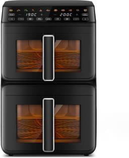 Saikefy Airfryer XXL - 11 Liter - Gestapelde Lades - 11 Programma's - Airfryer met Intelligent Touchbediening - Heteluchtfriteuse - Inclusief 4 handige accessoires — thumbnail 1