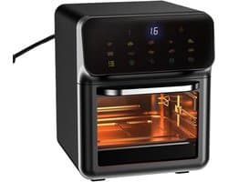 Oven Airfryer Combinatie - Multifunctionele Keukenmachine - Veelzijdig Koken - 15 Liter Capaciteit - 32x34x32 cm - Zwart