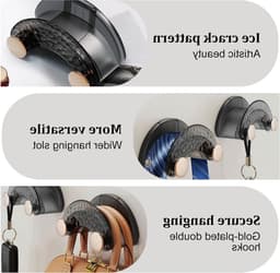 Hoofdtelefoonhouders voor muurbevestiging - 2 stuks headsetstandaard, hoofdtelefoonhanger en opberghouder voor accessoires en paraplu's — thumbnail 3