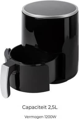 RUX® Mini airfryer - Airfryer - Airfryer klein - Zilver - 28cm x 22cm x 29cm; 3 kg — thumbnail 2