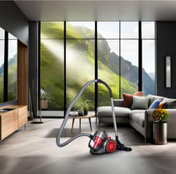 RUX® Steelstofzuiger met snoer - Steelstofzuiger - Stofzuiger - Grijs/Rood - ‎‎35cm x 27cm x 41cm — thumbnail 5