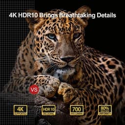 Beamer - Projector - Mini Projector - Full HD Native 1080P - met 120-inch E-ALR Projectorscherm & Stand – Outdoor Camping & Home Theater – EU Plug — thumbnail 3