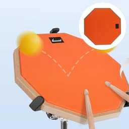 Drumpad - Oefenpad Trommel - Stil Drummen Oefenen - Geluidsreducerende Structuur - 30 cm - Zwart — thumbnail 2