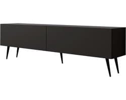 TV-meubel - Mediabureau Kast - Entertainment thuis - Push-to-open systeem - 170x52x32 cm - Matzwart