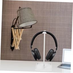Headsethouder Bureau - Hoofdtelefoonstandaard - Opbergen Display - Afneembaar Flexibel - 22.8 x 10.3 cm - Wit — thumbnail 4