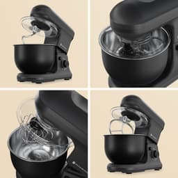 KitchenBrothers 1200W Keukenmachine - Keukenrobot - 5L - Mixer met Mengkom - BPA-vrij Keukenmixer - Matzwart — thumbnail 5