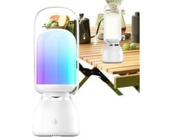 Draagbare Licht Speaker - Sfeerlamp Muziek - Buitenverlichting - Drie Helderheidsniveaus - 24 x 8.8 cm - Wit