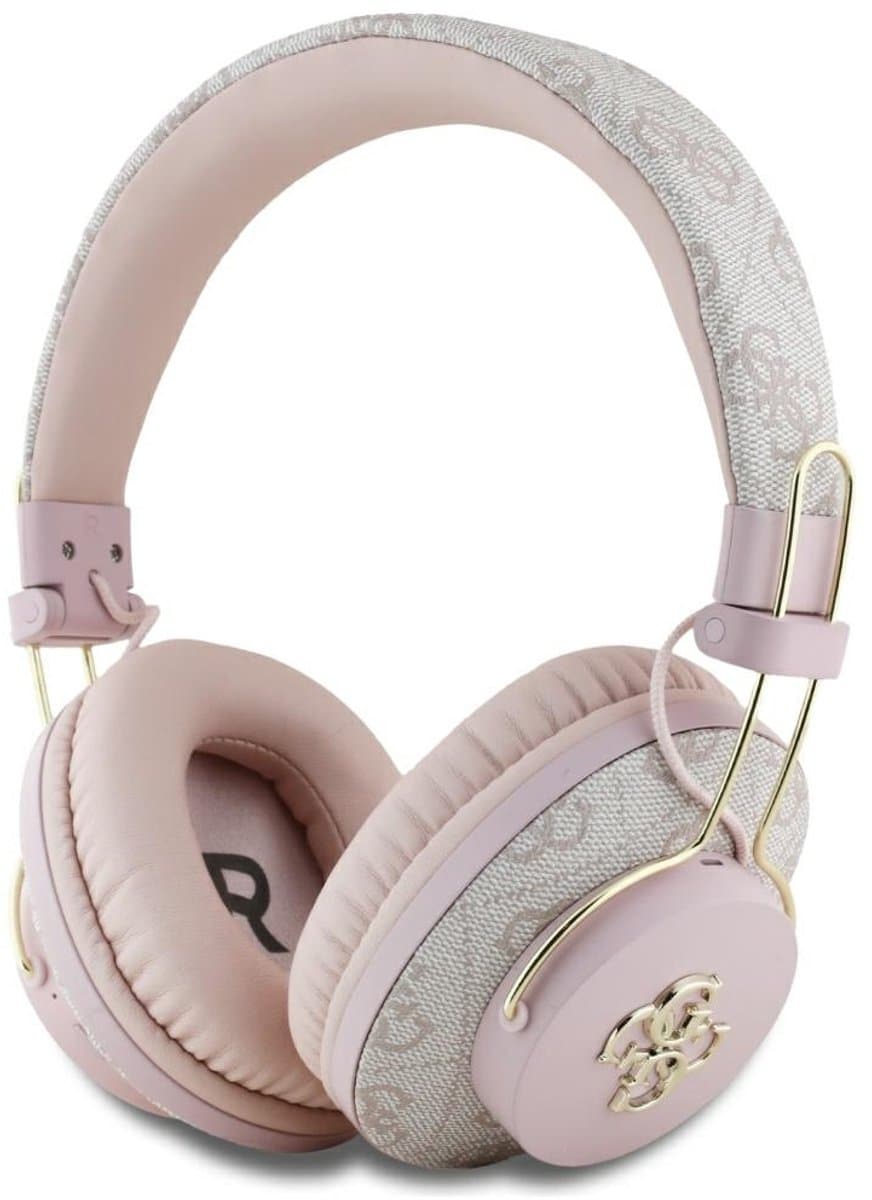 Guess Bluetooth ENC Series - Draadloze Koptelefoon - Ruisonderdrukking - Roze - 4G Logo — afbeelding 1