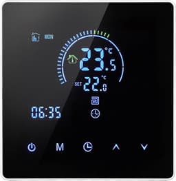 Intelligente programmeerbare thermostaat, geschikt voor verwarming en koeling in huis, met 7-daagse timer, energiebesparende modus en eenvoudige installatie. — thumbnail 1