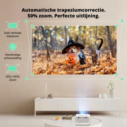 SNJY® Mini Beamer - Mini Projector - Beamer Full HD - Draagbaar - 50% tot 100% Zoom - 1080P - Wit — thumbnail 2
