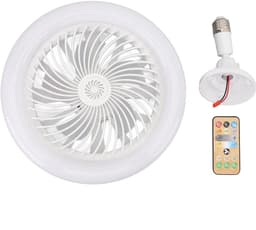 Dailygoody - E27 Plafondventilator - Plafondventilator met Verlichting - Stille werking - Klein formaat - Energiezuinig - Binnen gebruik - Modern design — thumbnail 4