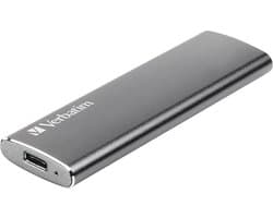 Externe SSD 240 GB - USB 3.1 Gen 2 - Leessnelheid 500 MB/s - Plug-and-Play - Aluminium Behuizing - Compact Voor Onderweg - Inclusief USB-C en USB-A Kabel