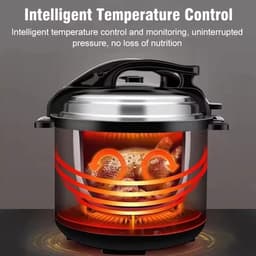 Elektrische Snelkookpan - Multi Cooker - Maaltijden Bereiden - 9 Voorgeprogrammeerde Functies - 6 Liter Capaciteit - Zwart — thumbnail 5