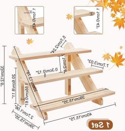 3-laags Oorbellen Display Stand van Hout, Verstelbare Oorbellenhouder voor Sieraden, Perfect voor Winkels en Ambachtelijke Opslag, 39 x 40 x 39 cm — thumbnail 5