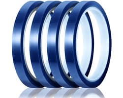 Verwarmingsband voor sublimatie, hittebestendig en residuvrij, 4 rollen van 10 mm x 33 m voor elektronische prints en transfer toepassingen