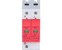 Conductor voor bliksembeveiliging, 2P 385VDC 80KA, 35mm Din Rail Montage, Huishoudelijke overspanningsbeveiliging, Laagspanningsbeveiliging, Bescherming tegen bliksem en overspanning