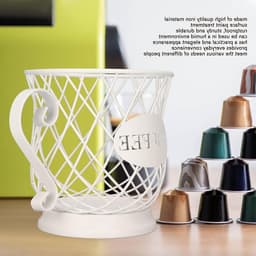 Koffiecapsulehouder voor 25-30 capsules van metaal, ideaal voor keuken en kantoor, wit design — thumbnail 5