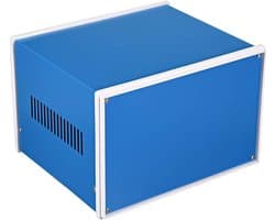 210x180x140mm Stofdichte Elektrische Aansluitdoos, Metalen Projectdozen voor DIY Elektronica, Binnen Power Module Behuizing, Instrumenten Case, Blauw, Waterdicht en Duurzaam
