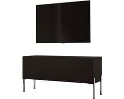 Tv-meubel - Mediabureau Kast - Entertainment Opbergen - Modern Design - 100x52x32 cm - Mat Zwart
