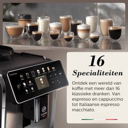 Saeco GranAroma SM6585/00 - Espressomachine - 16 Dranken met melksysteem - Volautomatisch - Koffiemachine met bonen + AquaClean filter - Metaal/Zwart — thumbnail 3