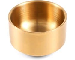 Papierclip Houder en Opbergdoos in Goud, RVS Bowl voor Kantoorbenodigdheden en Kleine Onderdelen, Ideaal voor Bureauorganisatie