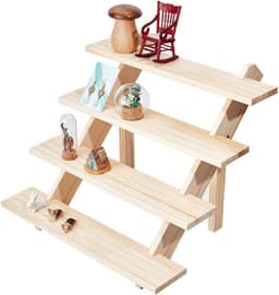 4-laagse Oorbellen Display Stand van Hout, Verstelbare Oorbellenhouder voor Sieraden, Perfect voor Winkels en Ambachtelijke Opslag, 39 x 40 x 32cm — thumbnail 1
