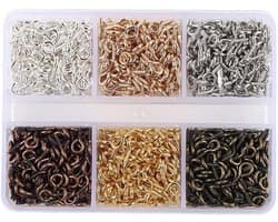 Mini Eye Screws Set van 900 Stuks - RVS Oogschroeven, Schroefhaken en Eyebolts voor DIY, Sieraden en Meubelmakerij