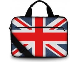 Laptop Tas - Notebook Hoes - Bescherming Laptop - Met Accessoirevak - 43.9 cm - Union Jack