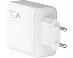 Xiaomi 90W HyperCharge Power Adapter - 3-Port Oplader - 90W Snelladen - USB-C Power Delivery - USB-A Poort - EU Stekker - Geschikt voor Smartphones en Laptops - Compact en Duurzaam Ontwerp