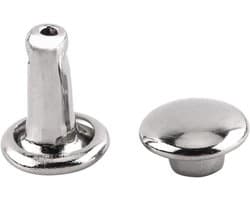 Rivet Set voor Leer, 100 Stuks 6×8mm Tubulaire Metalen Holle Nieten Kit voor Leerbewerking, Decoratie en DIY Projecten zoals Tassen en Schoenreparaties