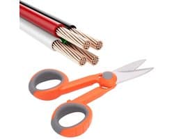 Ergonomische RVS Scharen voor Technici, Ideaal voor Draadstrippen en CATV Engineering, Duurzaam en Efficiënt Gebruik