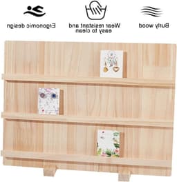 Houten Oorbellen Display Stand met 3 Lagen, Sieradenhouder voor Oorbellen, Kaartenhouder voor Thuis en Winkels, 40x14.3x30cm — thumbnail 4