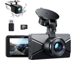 REN® Dashcam voor Auto Voor en Achter - Dashcam -Zwart - 9cmx 4cmx 5cm; 345 g