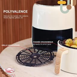 Heteluchtfriteuse - Airfryer - Gezond Koken - PFAS Vrij - 4.5L Capaciteit - Roze — thumbnail 2