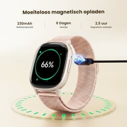 Avalue Smartwatch Dames & Heren - 1,8" AMOLED - Bluetooth Bellen - Hartslag & Bloedzuurstof - Slaaptracker - - Meerdere Sportmodi - Geschikt voor Android en iOS - Rose Gold en Wit — thumbnail 8