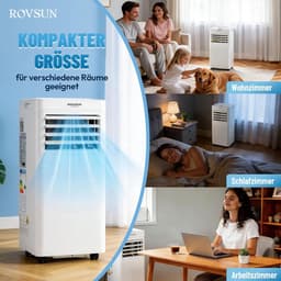 Mobiele Airco - Mini Airco - Ruimte Koelen - 3-in-1 Functies - 9000 BTU - Wit — thumbnail 3