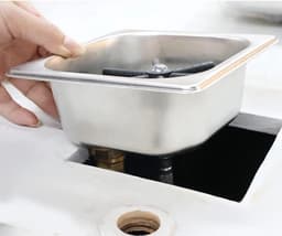 Bekerwasser - Glazenspoeler - Snel Bekers Reinigen - Automatische Waterspuit - 176 mm Breed - Zilver — thumbnail 4