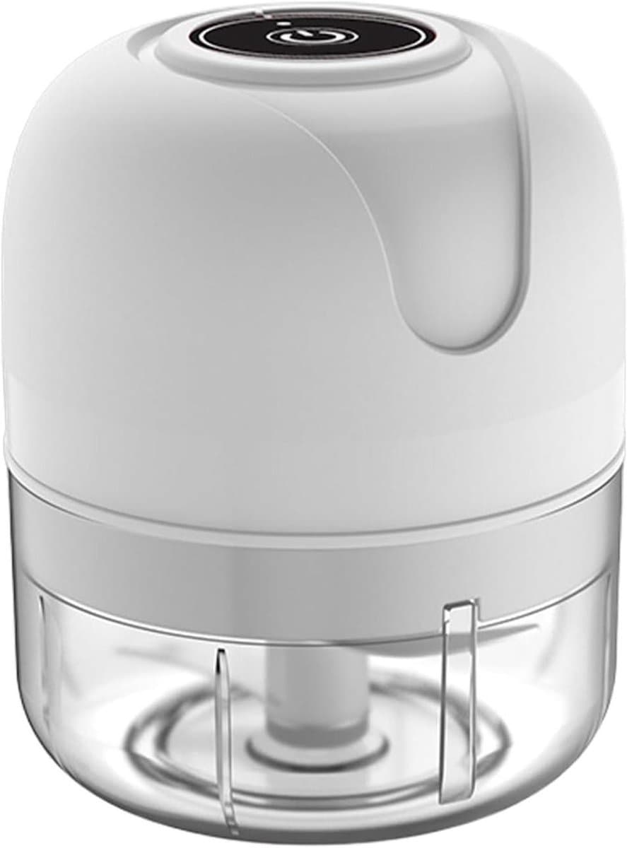 Elektrische Keukenmachine - Groente Hakker Foodprocessor - Snel Ingrediënten Snijden - USB Oplaadbaar Draadloos - 9x9x9 cm - Wit — afbeelding 1