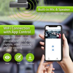 Nedis Dashcam – 1080p Full HD – Voor Auto – WiFi – Nachtzicht – Looprecording - 128GB — thumbnail 5