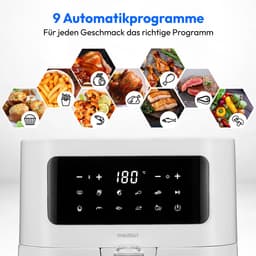 MEDION XL Airfryer E40 - 5,3 L - 2150 W - 9 programma’s - Wit — thumbnail 15