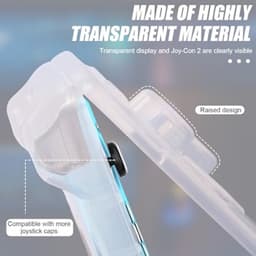 Opberghoes voor Joy-Con 2, Transparante Beschermhoes met Handvat Stofdichte Handgreep Draagbare Hoes met Precieze Uitsparingen voor Switch 2-Accessoires Cadeaus Gamers — thumbnail 4