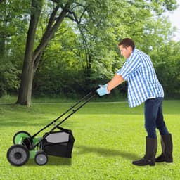Handgrasmaaier Kooimaaier - Milieuvriendelijke Grasmaaier - Gazon Onderhoud - Stil en Milieuvriendelijk - 50 cm Maaibreedte - Groen — thumbnail 4