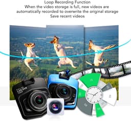 Dash Cam - Autocamera DVR - Verkeersregistratie - Nachtzicht HDR - 1080P HD - Zwart — thumbnail 5