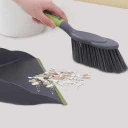 Bezem met stofpan - Reinigingsset - Kleine ruimtes reinigen - Ergonomisch ontwerp - Compact formaat - Enkele kleur — thumbnail 2