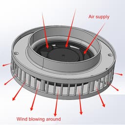 Zonne-dakventilator - Afzuigventilator - Warmte verminderen - Borstelloze motor - 15W paneel - Zilver — thumbnail 3