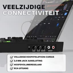 SNJY® DJ Set - DJ Controller - DJ - 2-Kanaals - Zwart — thumbnail 5